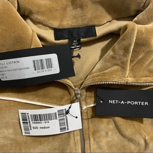 Nili Lotan Andreas Camel Velour Track Jacket M NWT - Picture 8 of 9